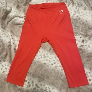 Gymshark Women’s Cropped Leggings Orange (M)